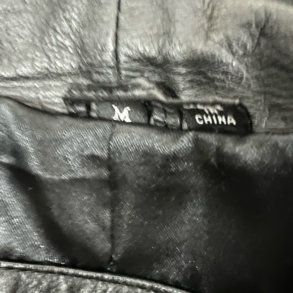 Vintage 90s Jacqueline Ferrar Black Leather Trench Coat - Size M - Picture 7 of 10